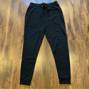 ASOS high rise cotton jogger size medium black Terry sweatpants